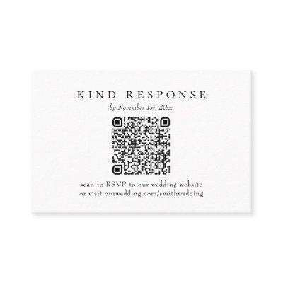 Elegant Classic QR Code Wedding RSVP Card