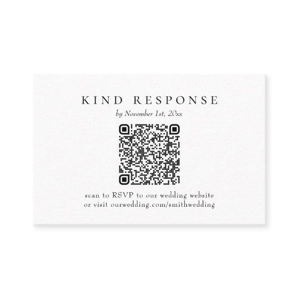 Elegant Classic QR Code Wedding RSVP Card