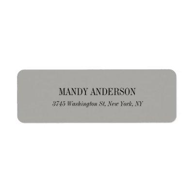 Elegant Classical Simple Grey Minimalist Design Label
