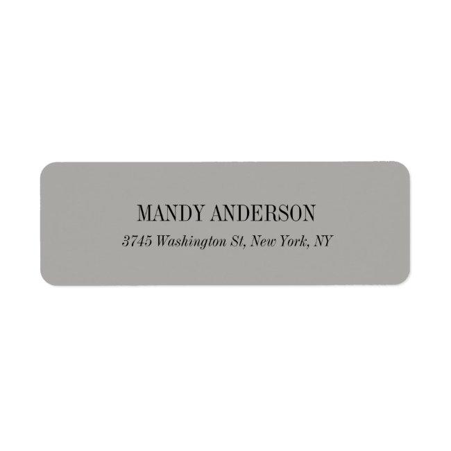 Elegant Classical Simple Grey Minimalist Design Label