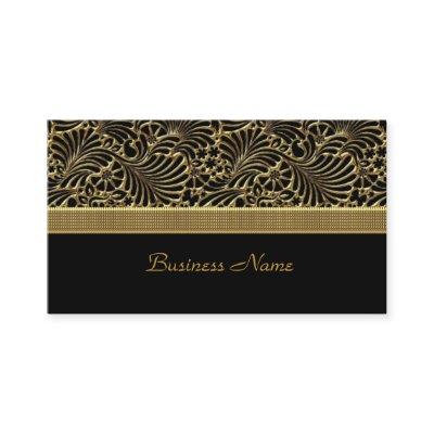 Elegant Classy Gold Damask Embossed black