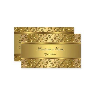 Elegant Classy Gold Damask Embossed Look