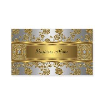 Elegant Classy Gold Grey Floral silver Jewel