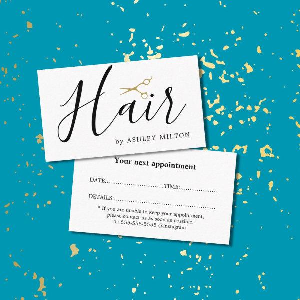 Elegant Clean Scissors Hair Stylist Appointment