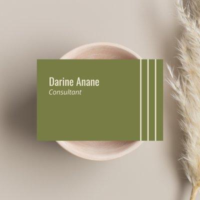 Elegant Clean Simple Sage Green & White Stripes