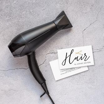 Elegant Clean White Scissors Hair Stylist