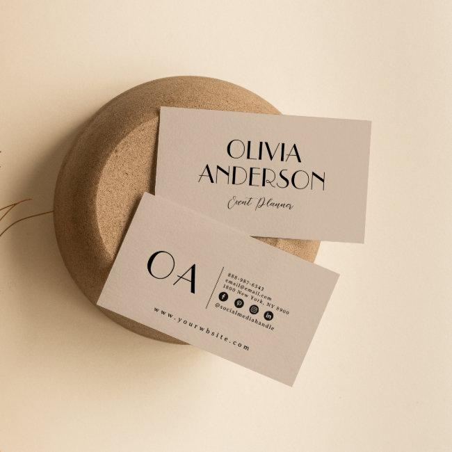 Elegant Cocoa Cream Minimalist Boho Chic Modern
