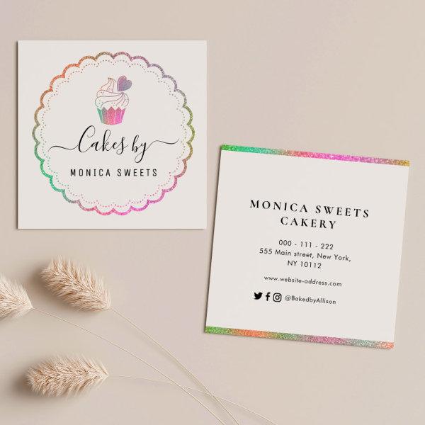 Elegant colorful cakery square