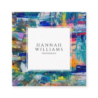 Elegant Colorful QR Code Abstract Pattern Painter  Square