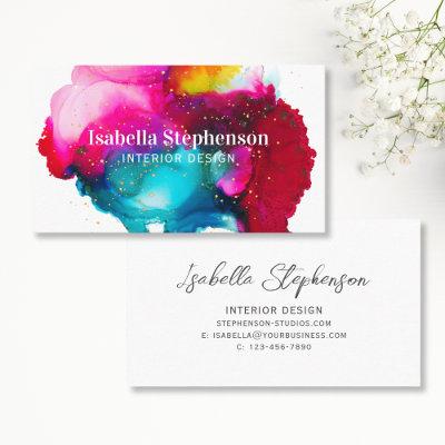 Elegant Colorful Watercolor Abstract Splash