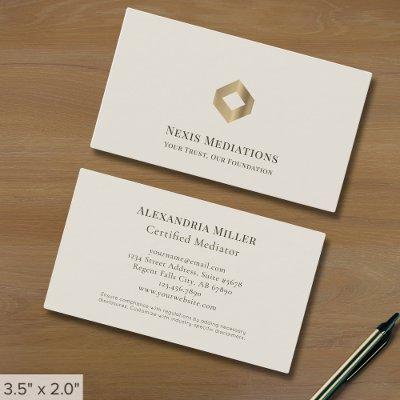 Elegant Cream and Gold Mediation Services