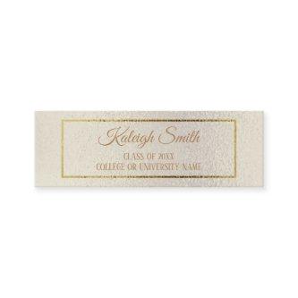 Elegant Cream Gold Graduation Insert Profile Name
