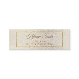 Elegant Cream Gold Graduation Insert Profile Name