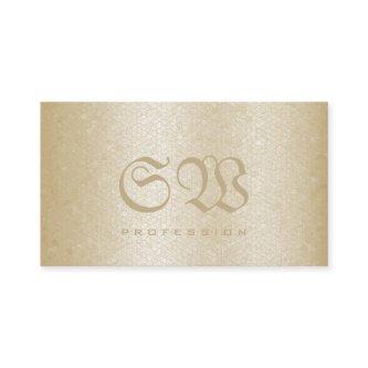 Elegant Cream Snake Pattern Light Colors Monogram