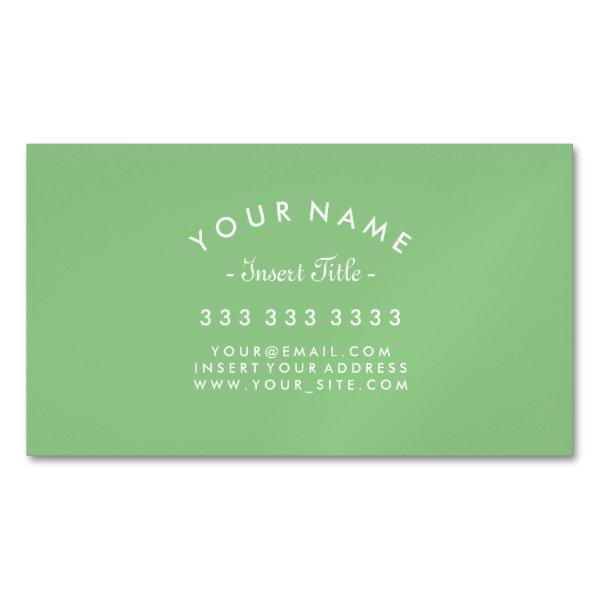 Elegant Curved Text Professional Sage  Magnet