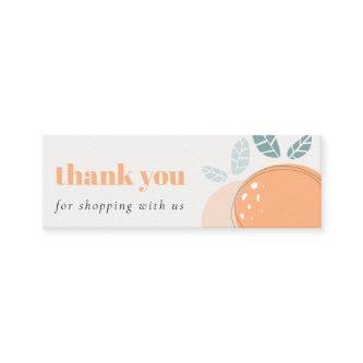 Elegant Cute Orange Bold Fruity Thank You Shopping Mini