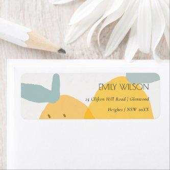Elegant Cute Yellow Lemon Fruity Citrus Address Label
