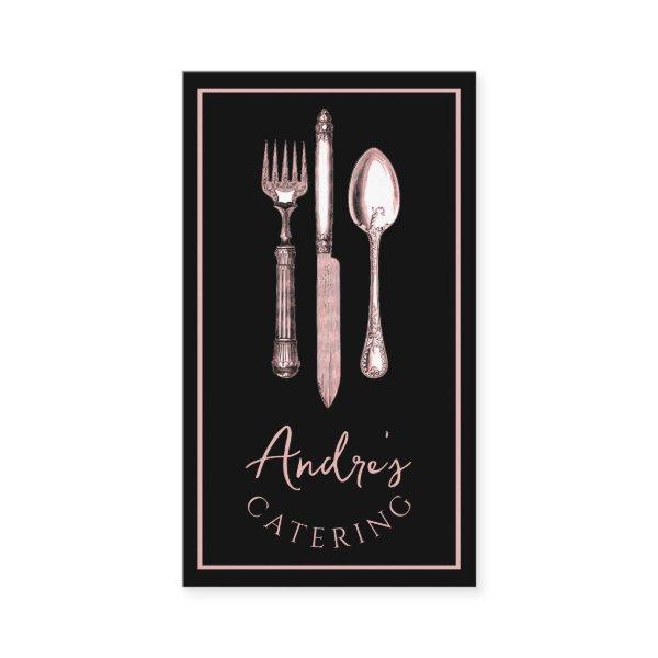 Elegant Cutlery Logo Catering Black