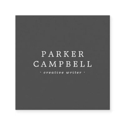 Elegant dark gray and white minimalist square