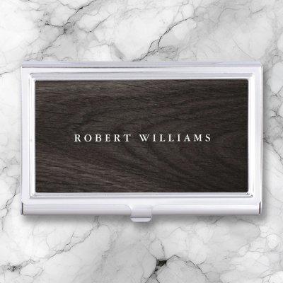 Elegant dark oak wood grain stylish  case