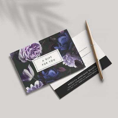Elegant Dark Violet Floral | Gift Certificate