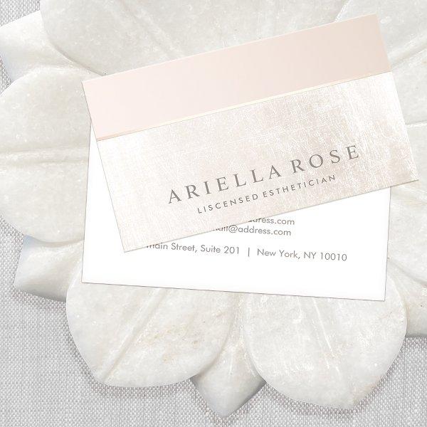 Elegant Day Spa and Salon Blush Pink White Marble