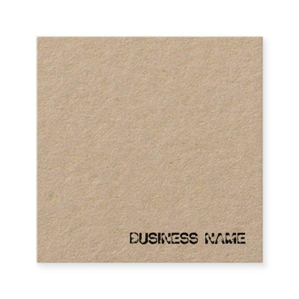 Elegant Distressed Text Classic Real Kraft Paper Square