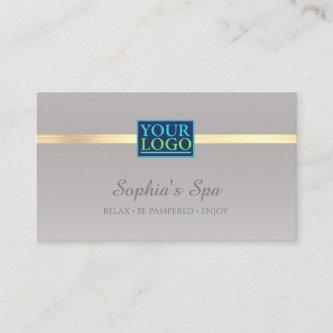 Elegant DIY Your Logo Business Name Silver & Gold