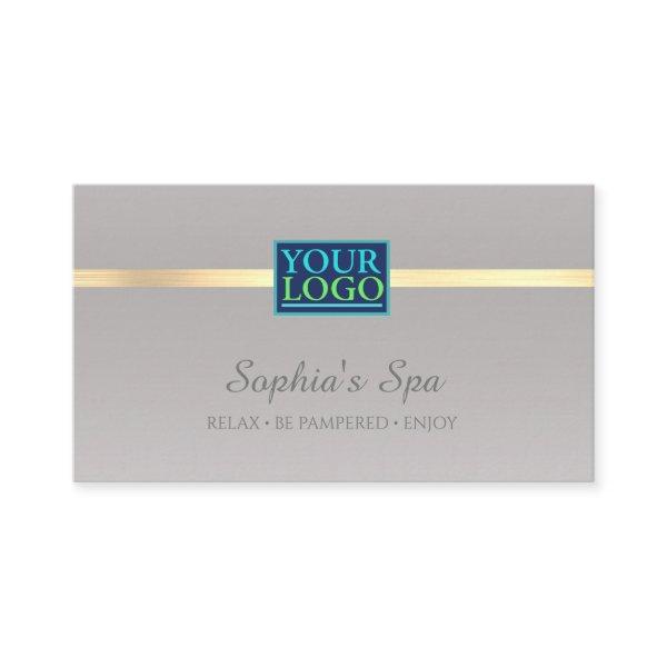 Elegant DIY Your Logo Business Name Silver & Gold