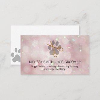 Elegant Dog Groomer | Pink Bokeh