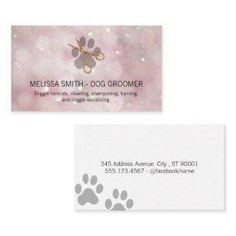 Elegant Dog Groomer | Pink Bokeh