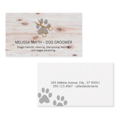 Elegant Dog Groomer | Wooden Boards