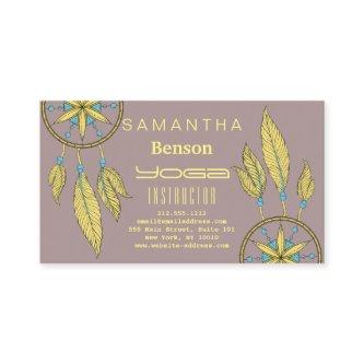 Elegant  Dream Catcher Feathers Yoga Instructor