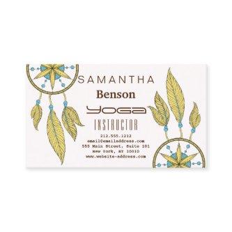 Elegant  Dream Catcher Feathers Yoga Instructor