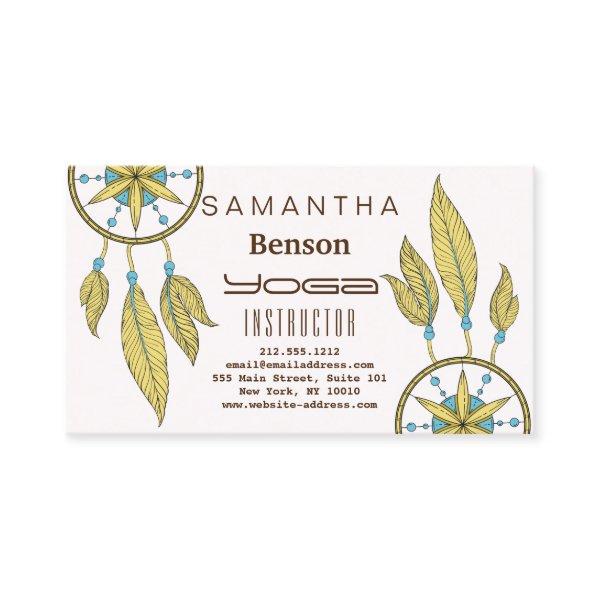Elegant  Dream Catcher Feathers Yoga Instructor