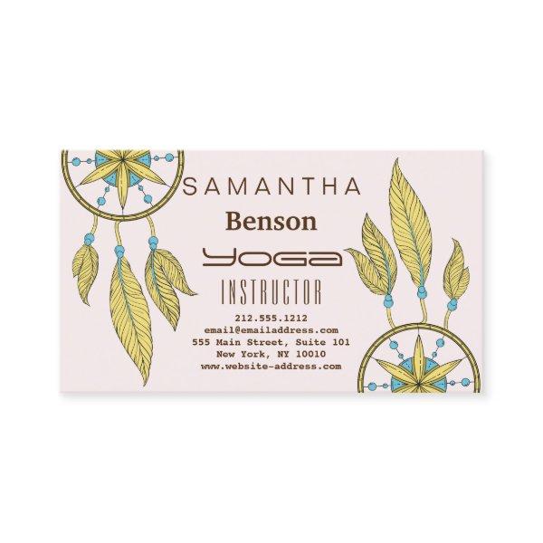 Elegant  Dream Catcher Feathers Yoga Instructor