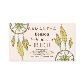 Elegant  Dream Catcher Feathers Yoga Instructor
