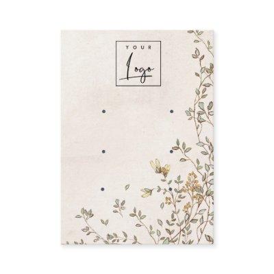 Elegant Dusky Floral Vine Logo 3 Earring Display