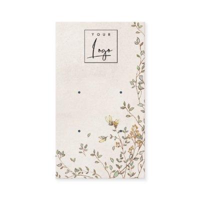 Elegant Dusky Floral Vine Logo Earring Display