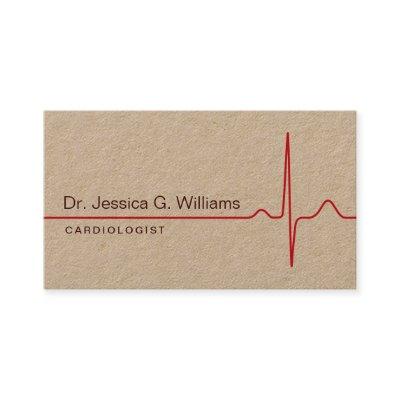 Elegant ECG wave cardiologist Kraft paper