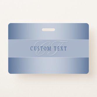 Elegant Editable Monogram Script Writing | Blue Badge