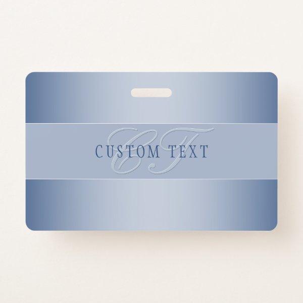 Elegant Editable Monogram Script Writing | Blue Badge