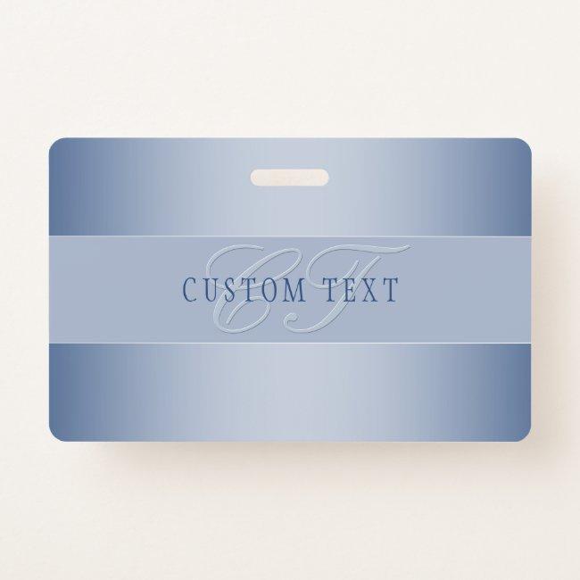 Elegant Editable Monogram Script Writing | Blue Badge