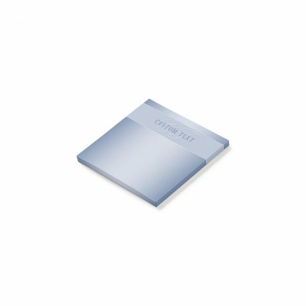 Elegant Editable Monogram Script Writing | Blue Post-it Notes