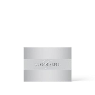 Elegant Editable Monogram Script Writing | Grey Note Card