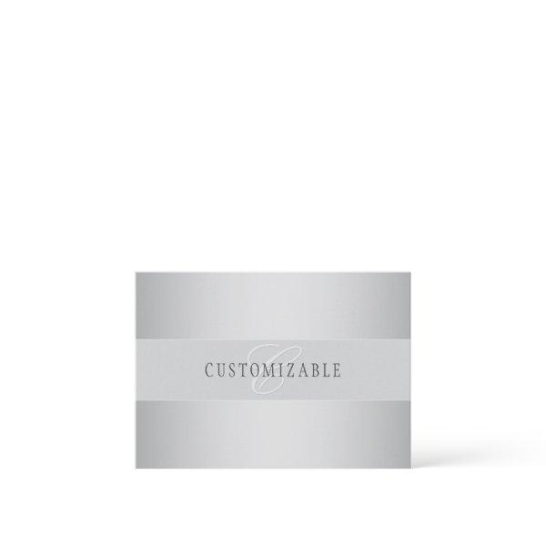 Elegant Editable Monogram Script Writing | Grey Note Card
