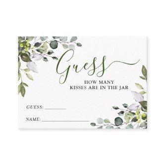 Elegant Eucalyptus Guess How Many Game Card