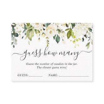 Elegant Eucalyptus Guess How Many Game Card