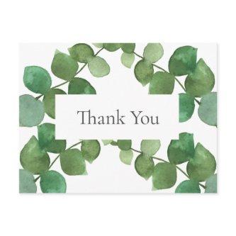 Elegant Eucalyptus Leaves Business Thank You Postcard