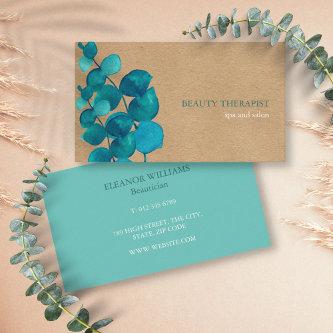 Elegant Eucalyptus Leaves Rustic Kraft